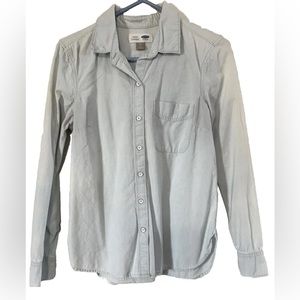 Old Navy Women’s Size Small Light Blue Classic Button Down Shirt Collared